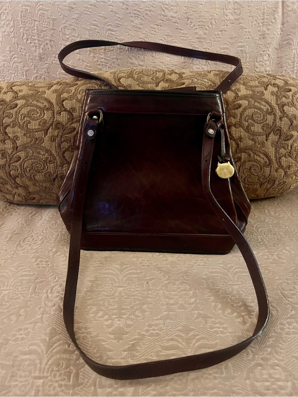Brahmin Deep Brown Leather Satchel Shoulder Bag